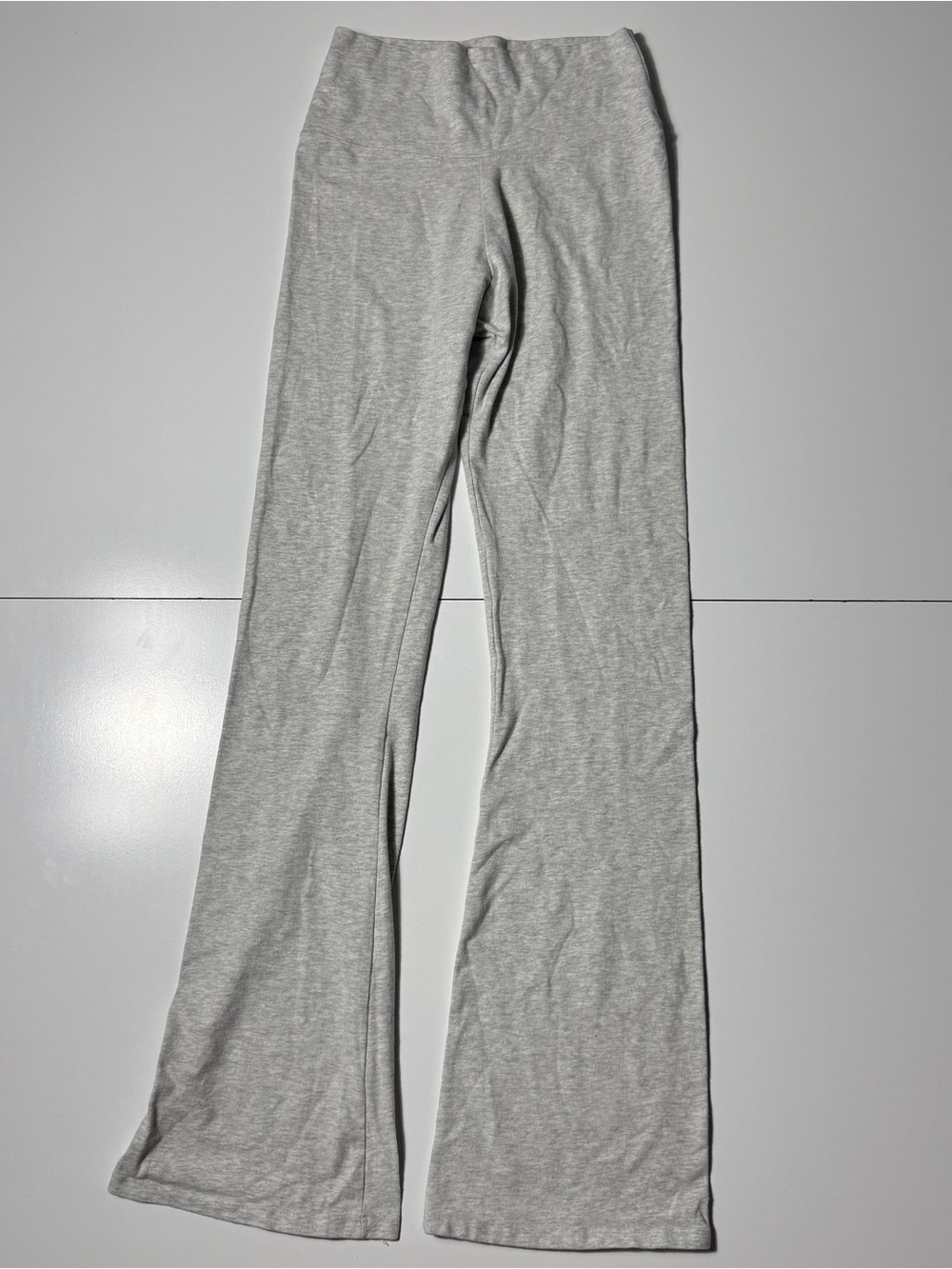 John Galt Foldover Flare Pants Gray Yoga Lounge Y2K Brandy Melville Soft Cotton